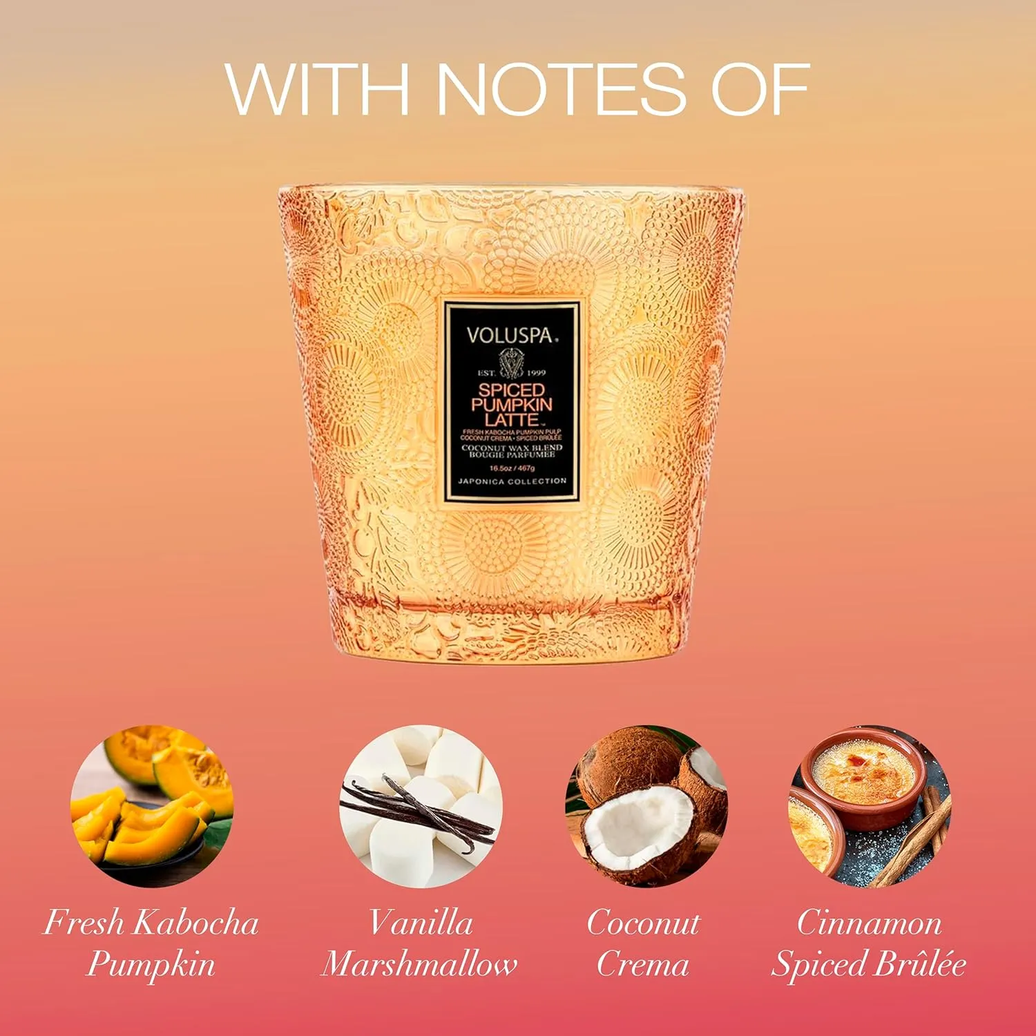 Voluspa Spiced Pumpkin Latte Candle (Japonica)